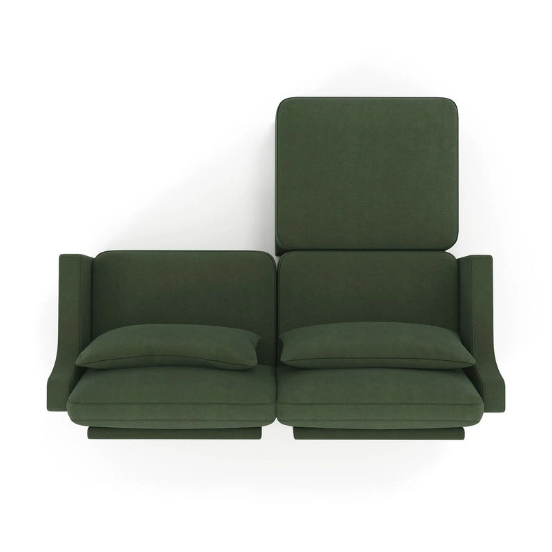 Stylish Sofa With Ottoman And Lumbar Pillows, Ergonomic Design by HouseOfZazla