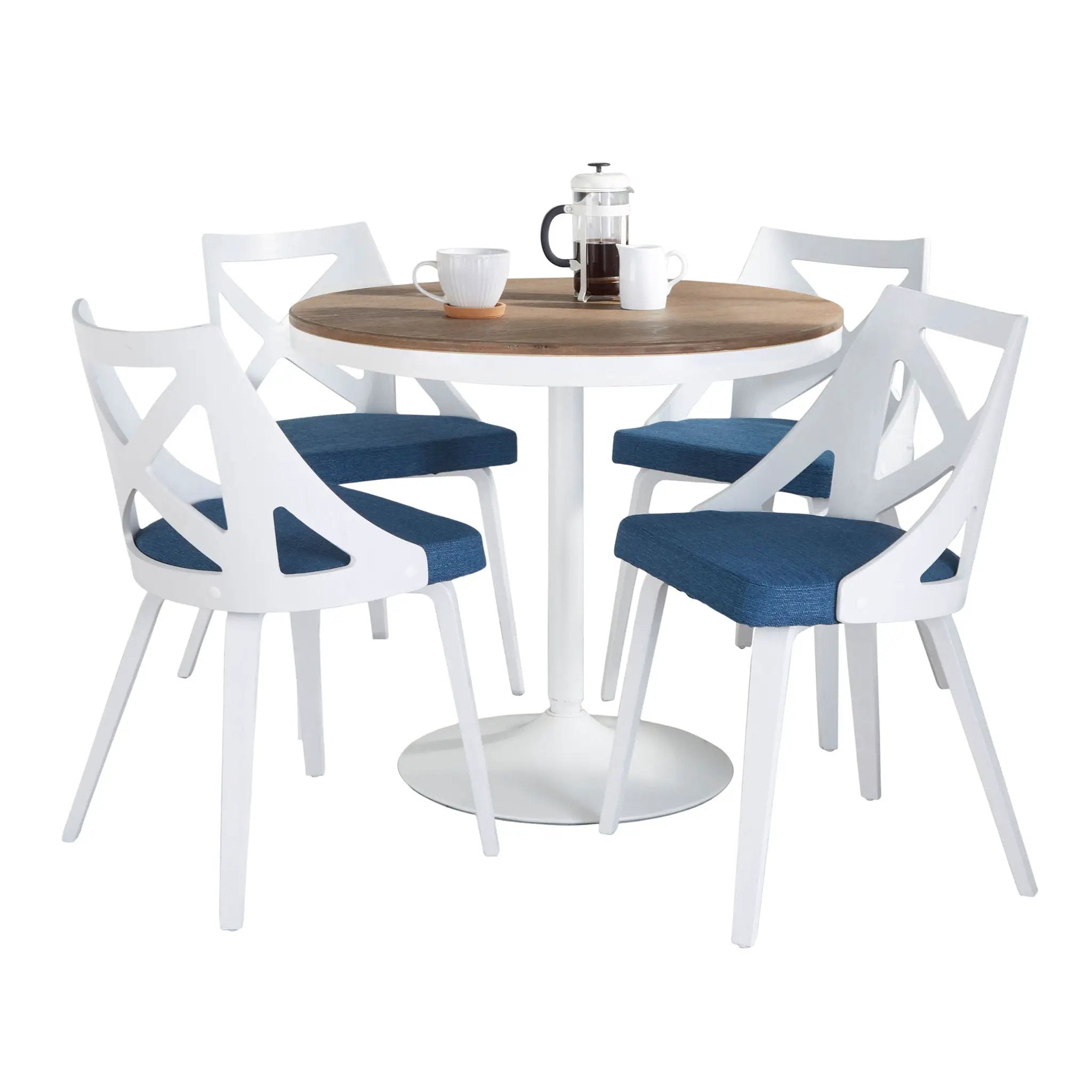 Dakota Charlotte - 5 Piece Contemporary Design Dining Set by HouseOfZazla