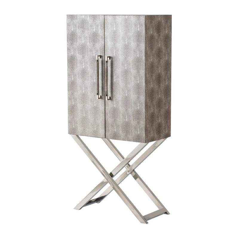Cabinet - Silver - Faux Leather by HouseOfZazla