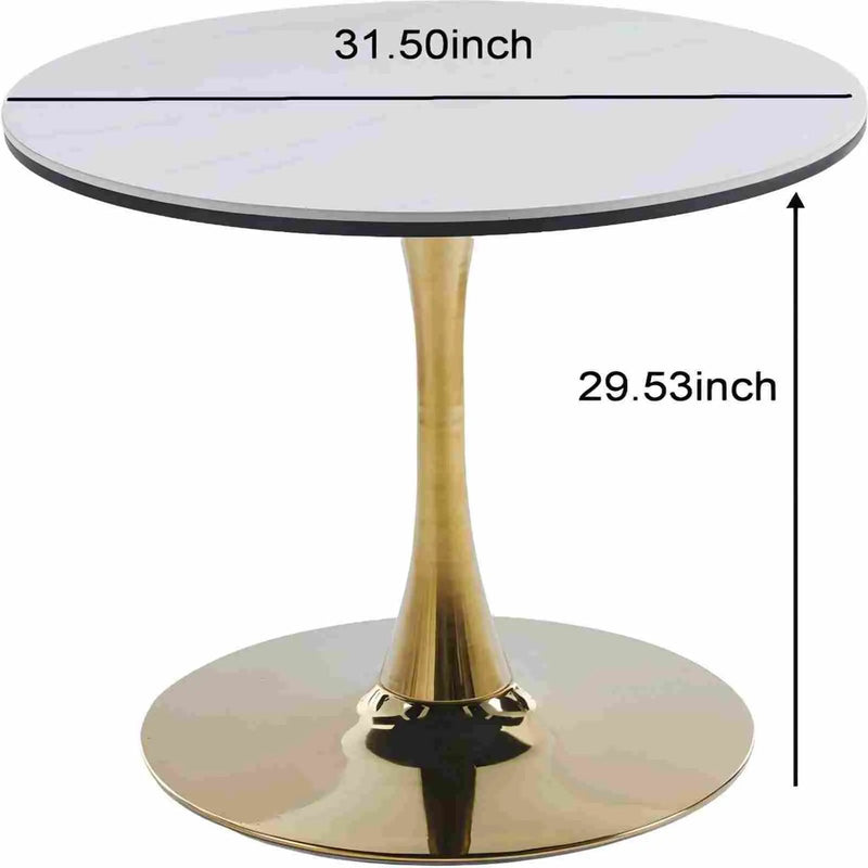 Tulip Table Mid-Century Dining Table With Round Table Top, Pedestal Dining Table, End Table Leisure Coffee Table by HouseOfZazla