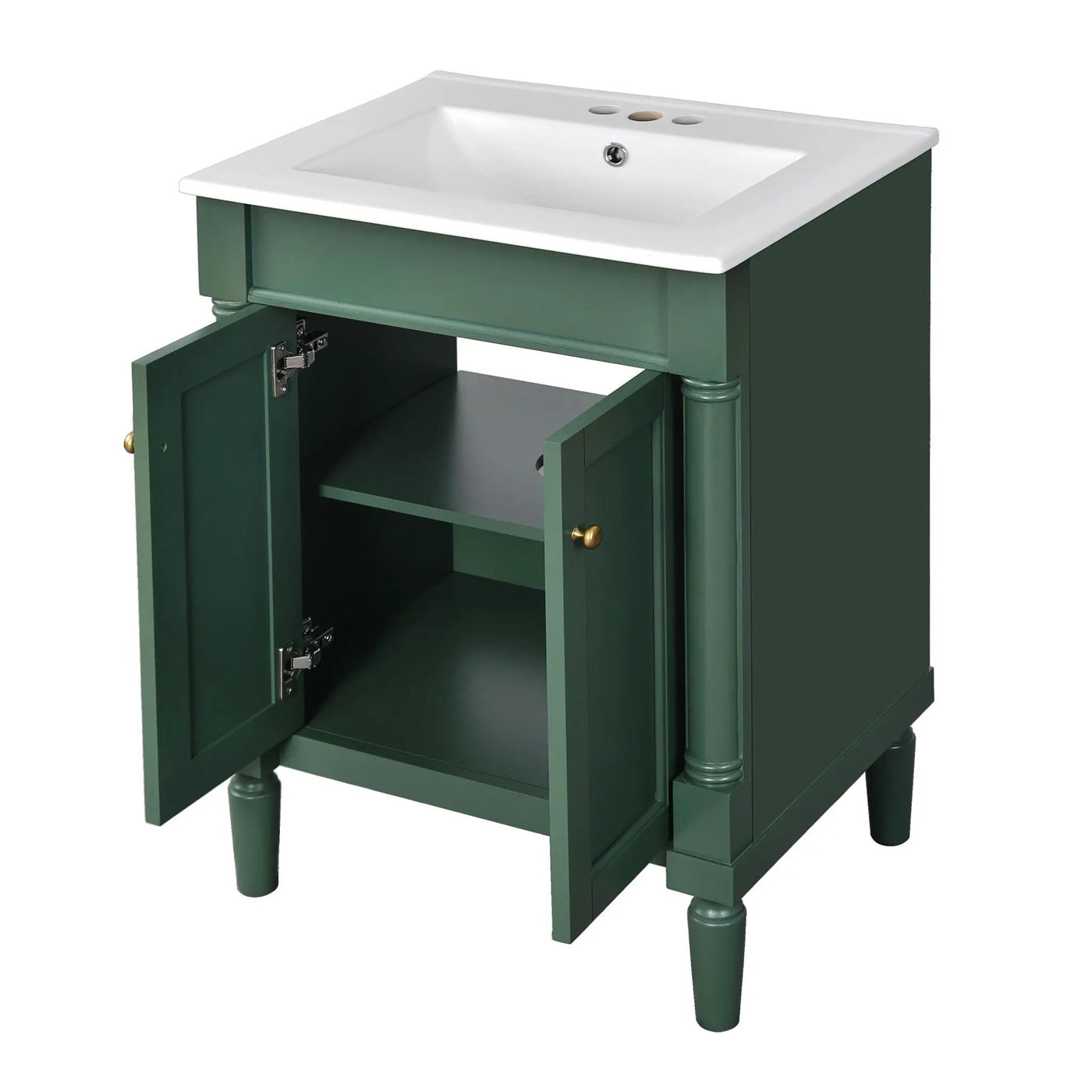 Bathroom Vanity With Top Sink, 2 Tier Storage Cabinet by HouseOfZazla