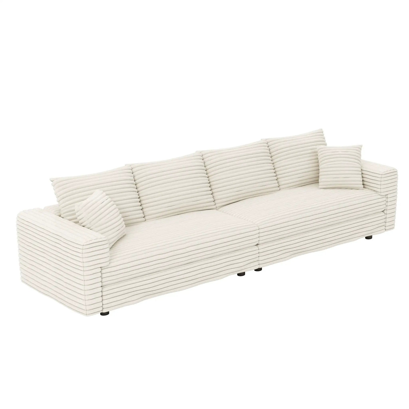 4 Seat Modern Comfy Upholstered Sofa Cloud Couch by HouseOfZazla