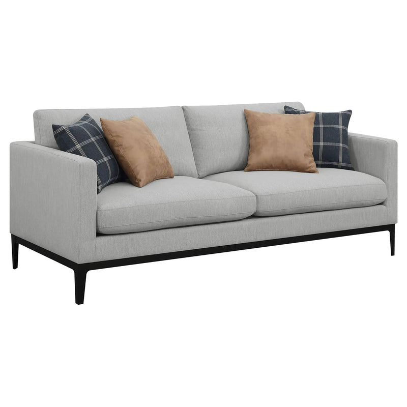 Apperson Upholstered Track Arm Sofa Light Grey by Unique Piece Furniture