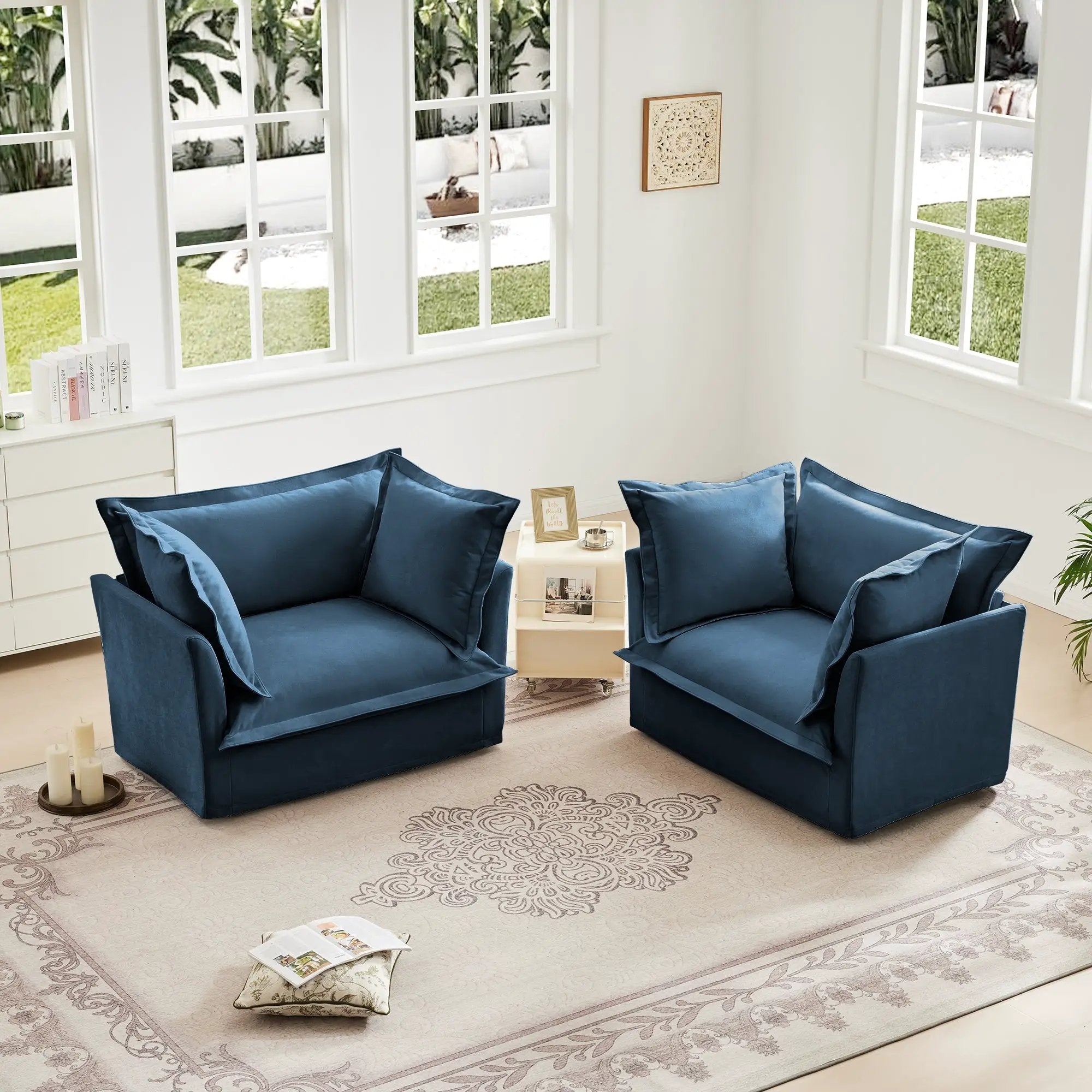Set of 2 Slipcovered Armchairs by HouseOfZazla
