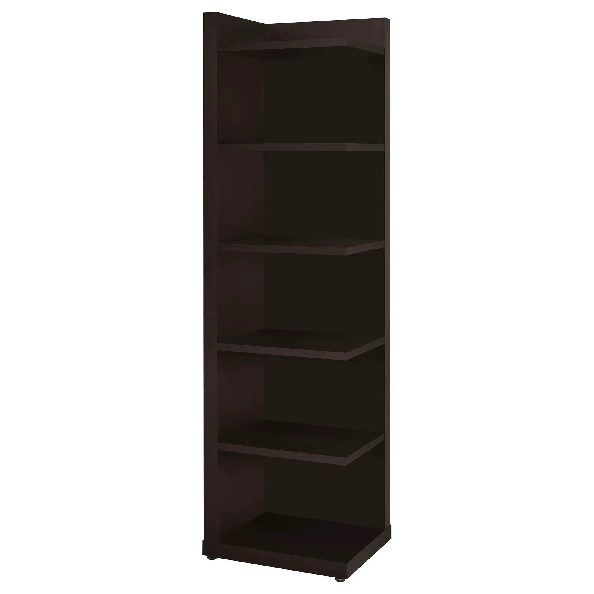 Alder 71-inch 6-shelf Corner Bookcase Cappuccino by Unique Piece Furniture