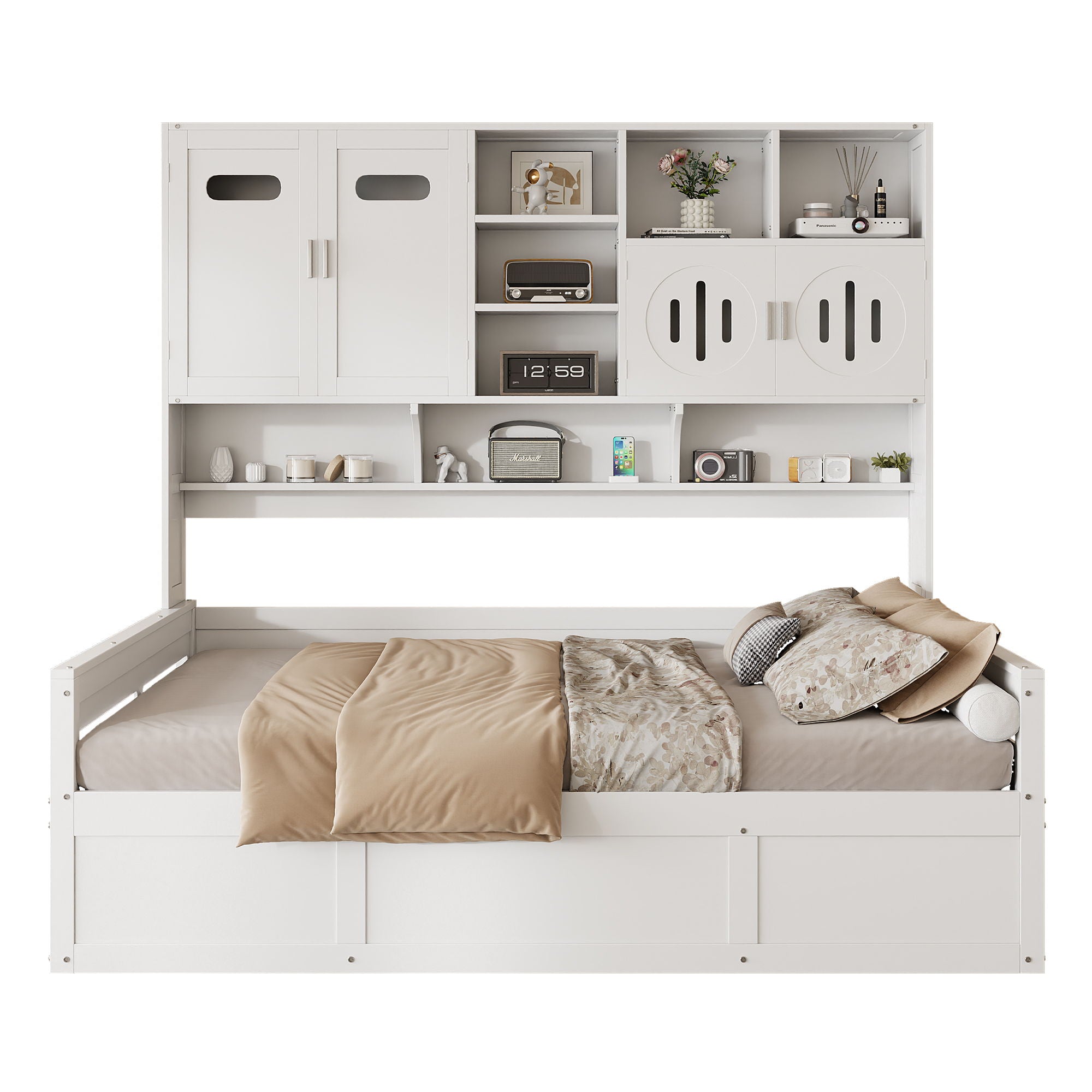 Daybed With All-In-One Cabinet And Shelf by HouseOfZazla