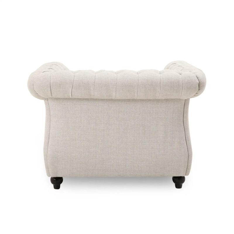 Nexuson Upholstered Chesterfield Chair With Deep Tufted And Nailhead Trim by HouseOfZazla