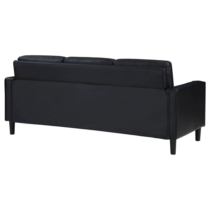 Ruth Upholstered Track Arm Sofa Black by Unique Piece Furniture