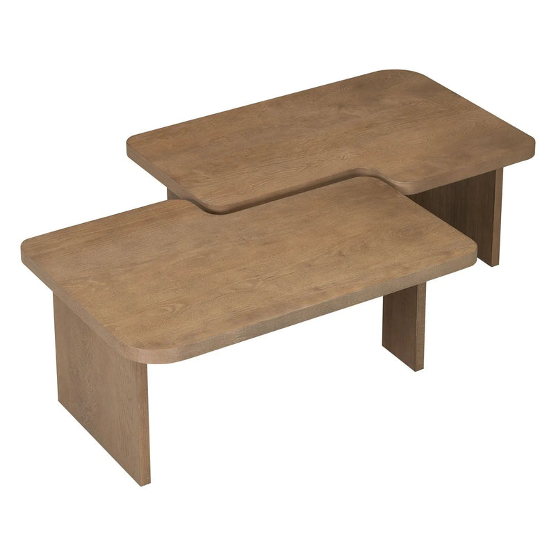 Modern Minimalist Coffee Table Set With Splicing Design by Unique Piece Furniture