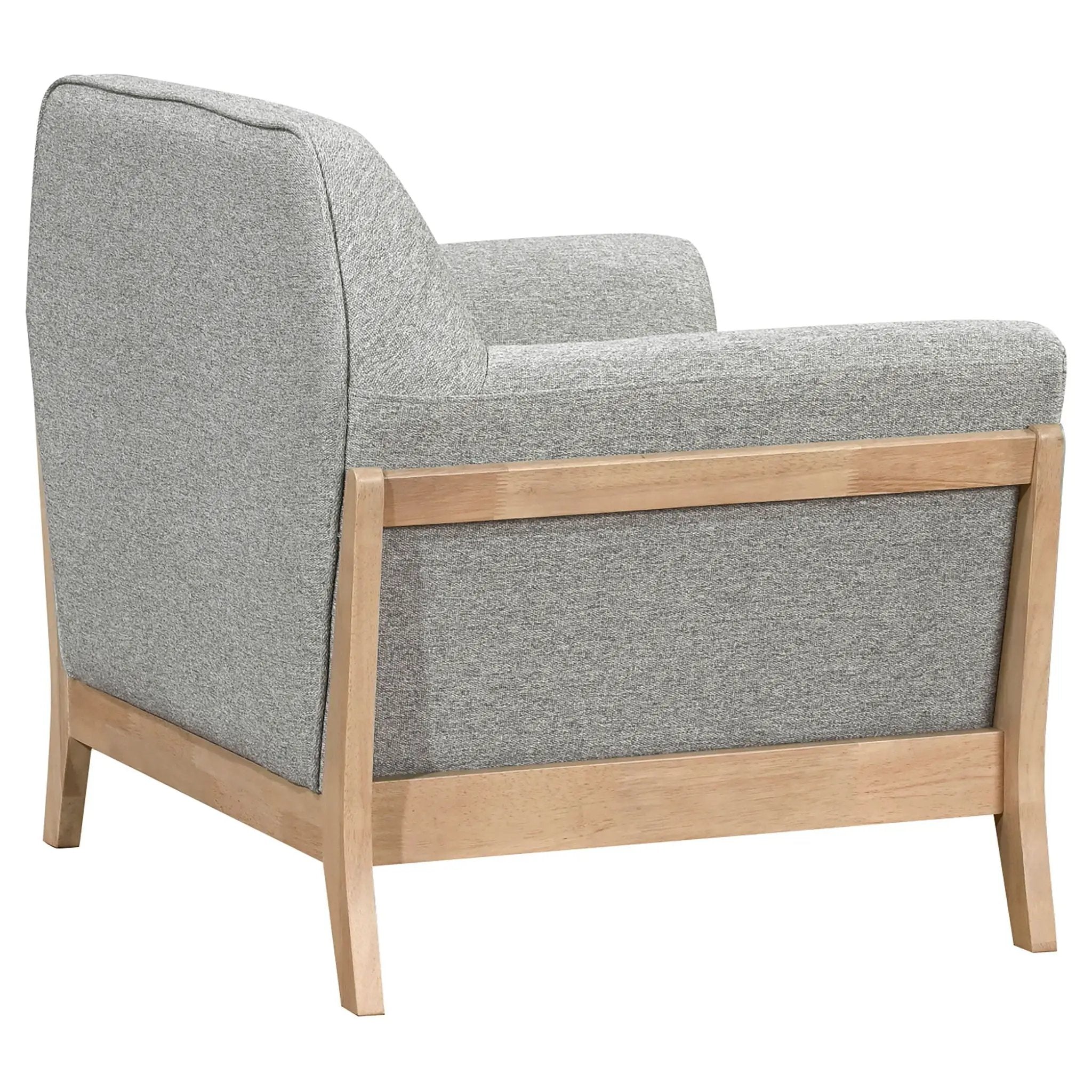 Vaughn Fabric Upholstered Flared Arm Accent Chair Grey by Unique Piece Furniture