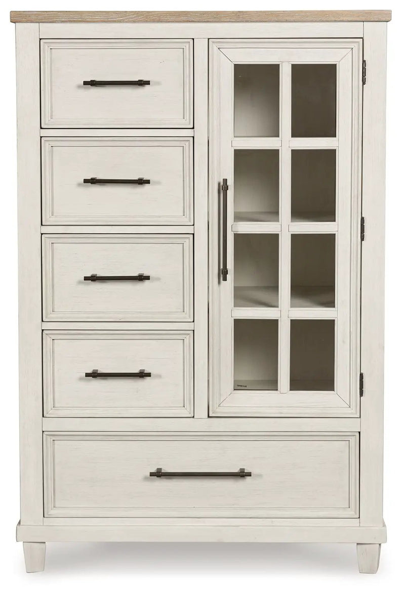 Shaybrock - Door Chest - Antique White / Brown by Unique Piece Furniture