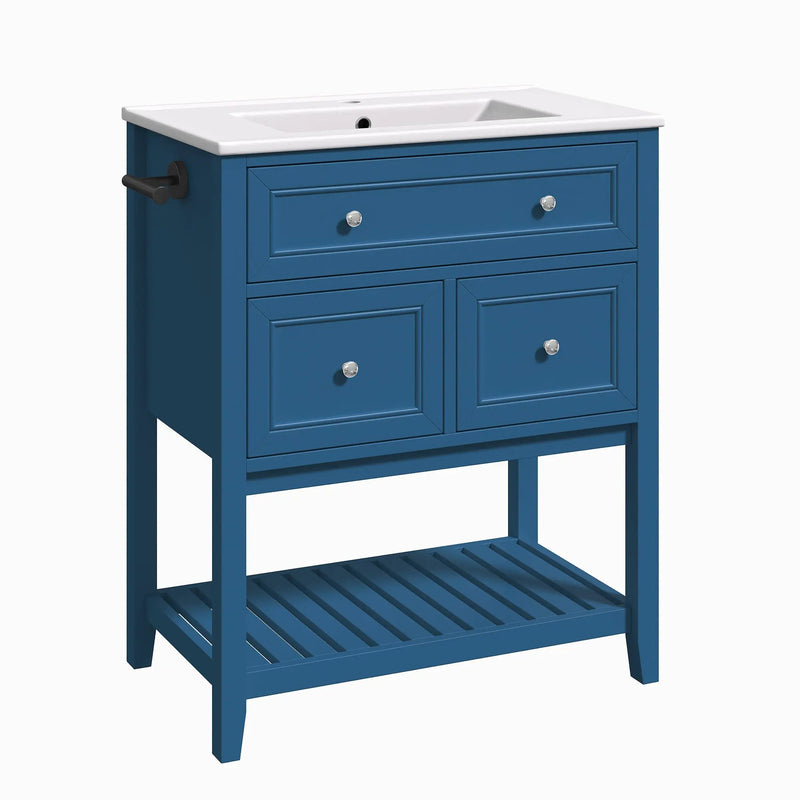 30" Navy Blue Bathroom Vanity by HouseOfZazla