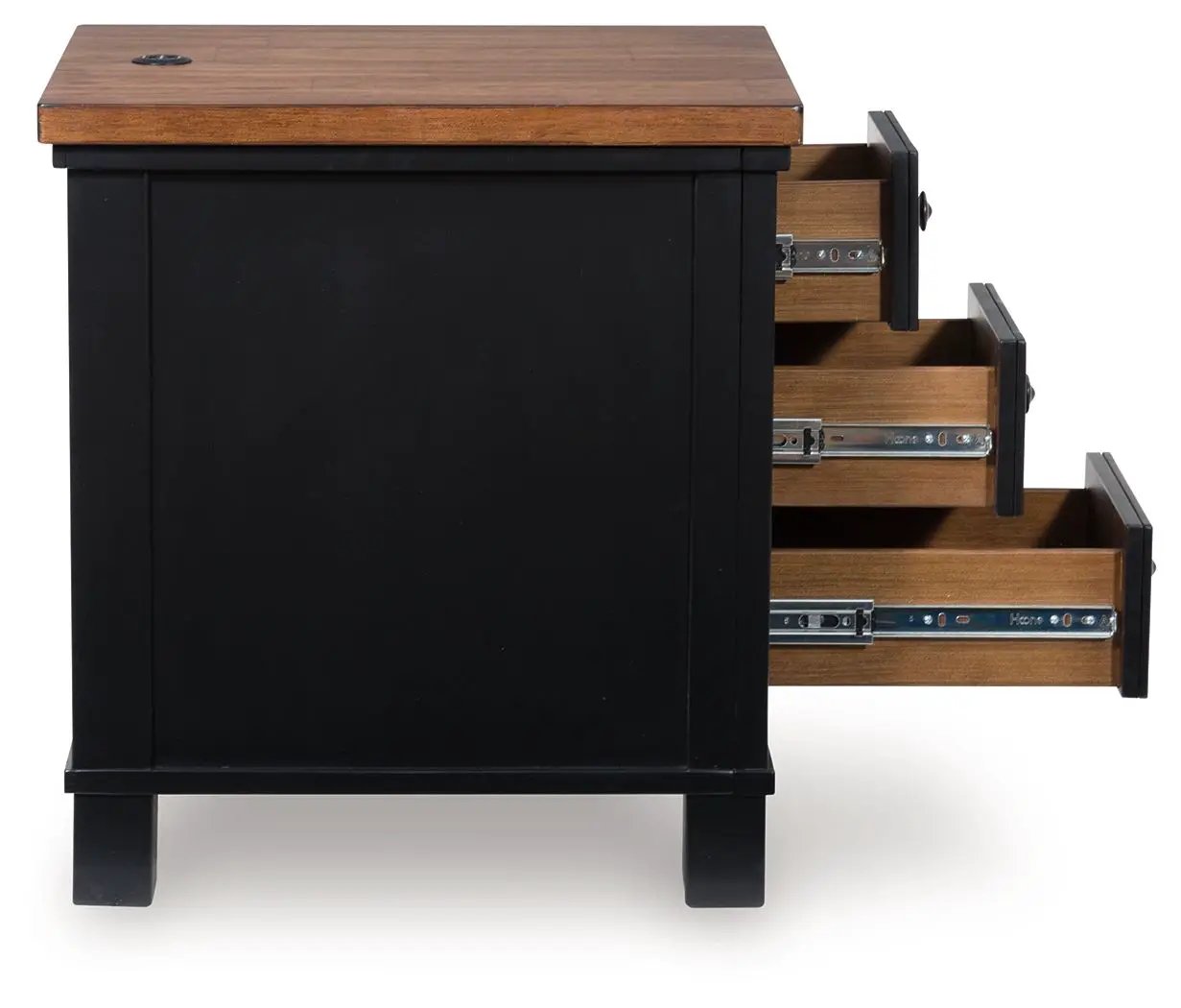 Wildenauer - Chair Side End Table - Brown / Black by Unique Piece Furniture