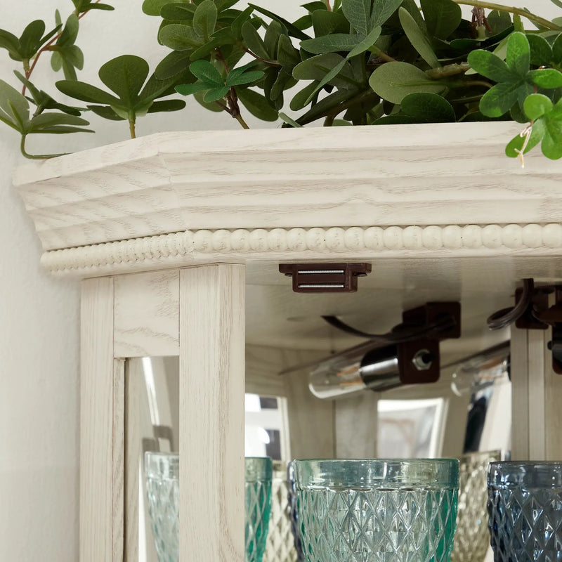 Elegant Lighted Corner Curio Cabinet by HouseOfZazla