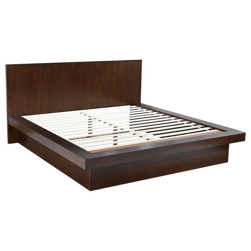 Jessica 4-piece Eastern King LED Bedroom Set Cappuccino by Unique Piece Furniture