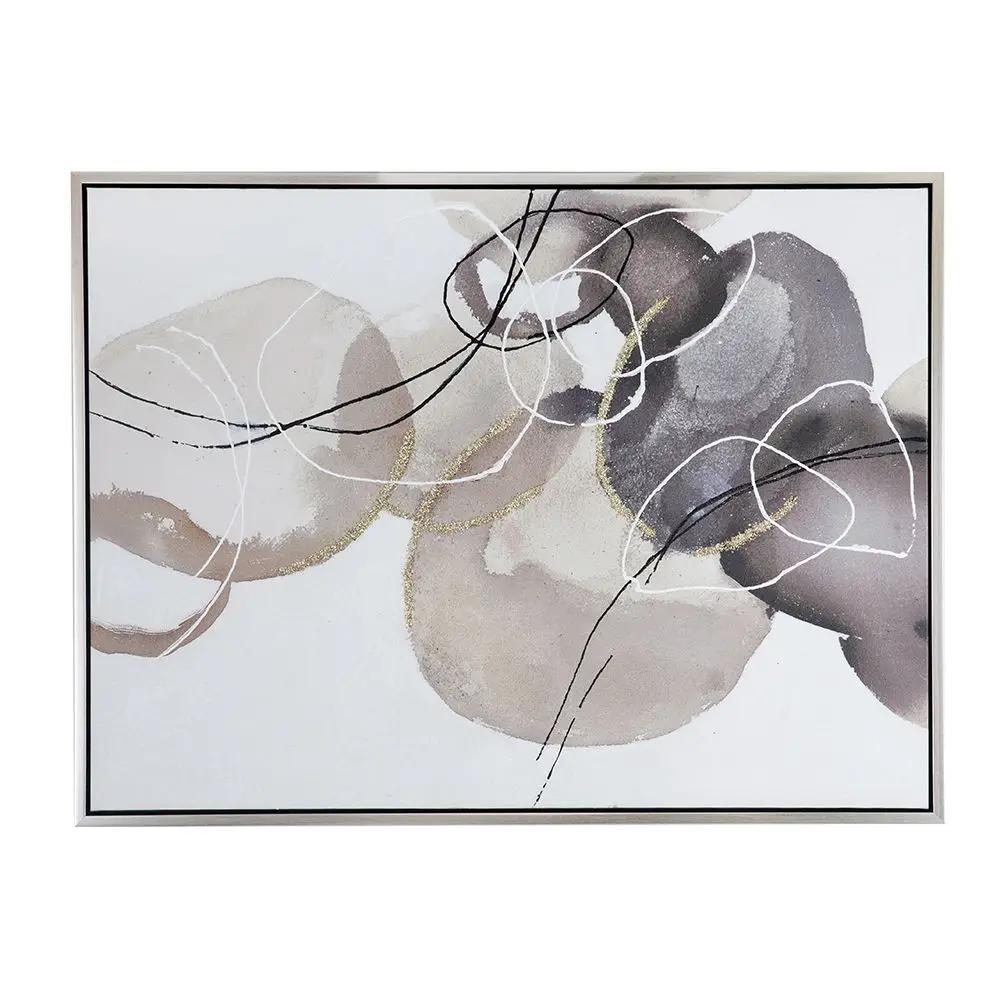 Large Modern Oil Painting, Hand Painted Abstract Watercolor Texture - Multicolor by HouseOfZazla