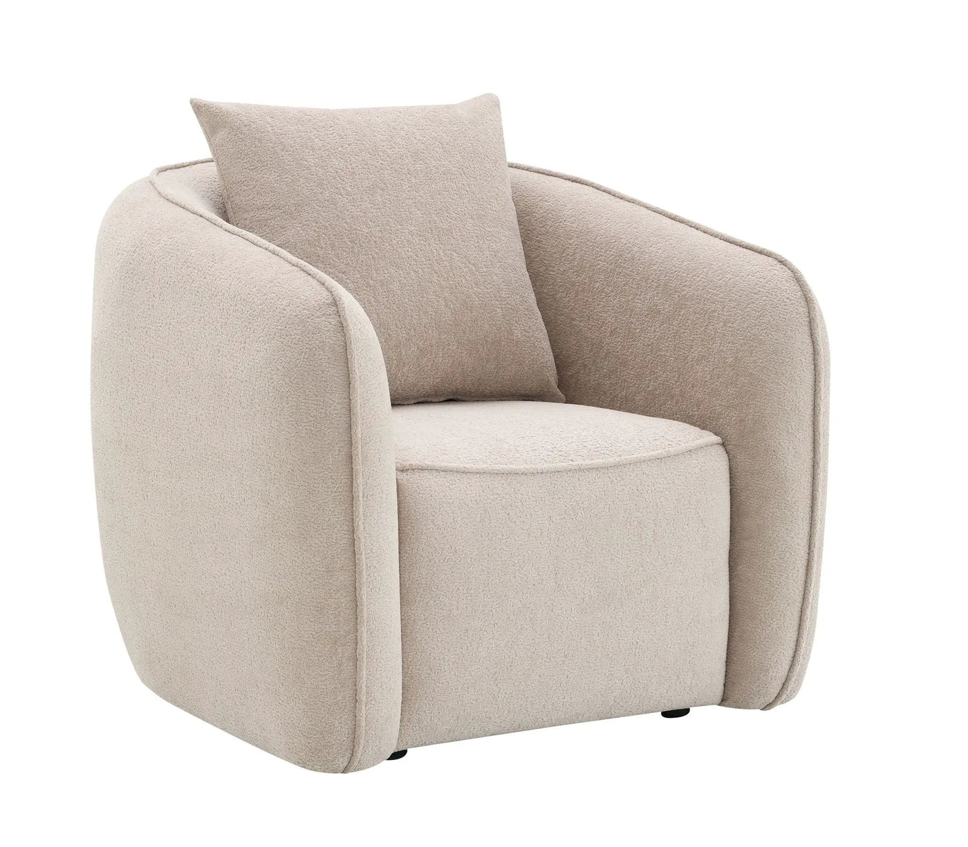 Keith Chenille Armchair With 1 Matching Color Toss Pillow by HouseOfZazla