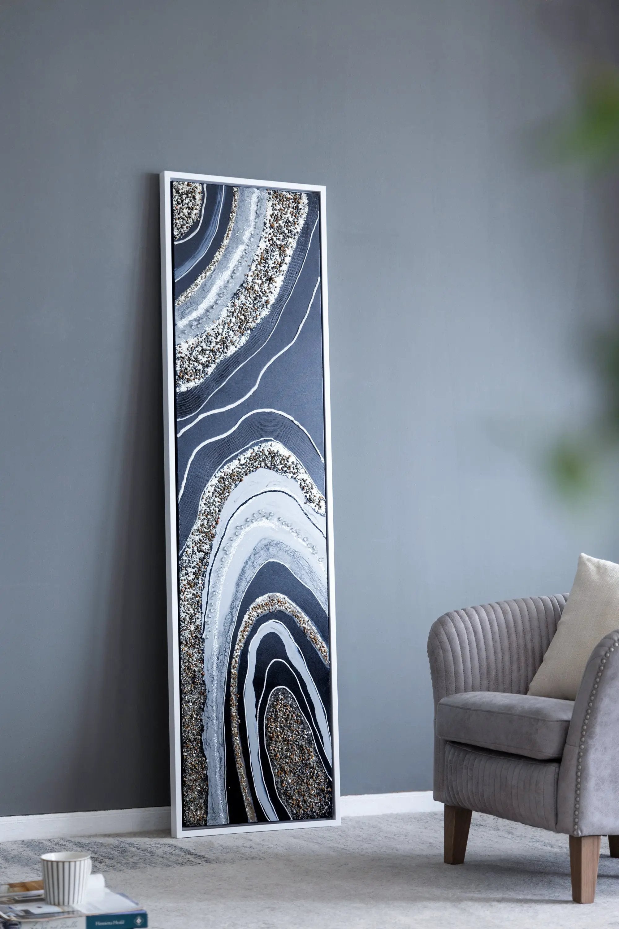 70.9x19.7x1.5 ft Elongated Landscape Rectangle Framed Oil Painting by HouseOfZazla