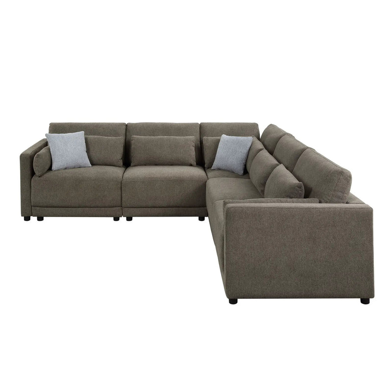 Rylie Modular Sectional Sofa With Toss Pillows by HouseOfZazla