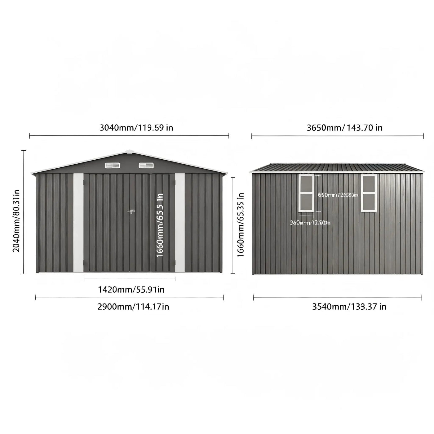 Outdoor Storage Shed With Lockable Doors by HouseOfZazla