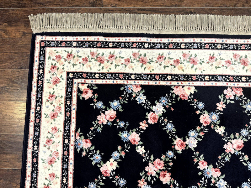 Karastan Rug 8.8 x 12, Garden of Eden #509/1270, Ebony Trellis, Vintage Discontinued Wool Pile Karastan Carpet by Jewel Rugs