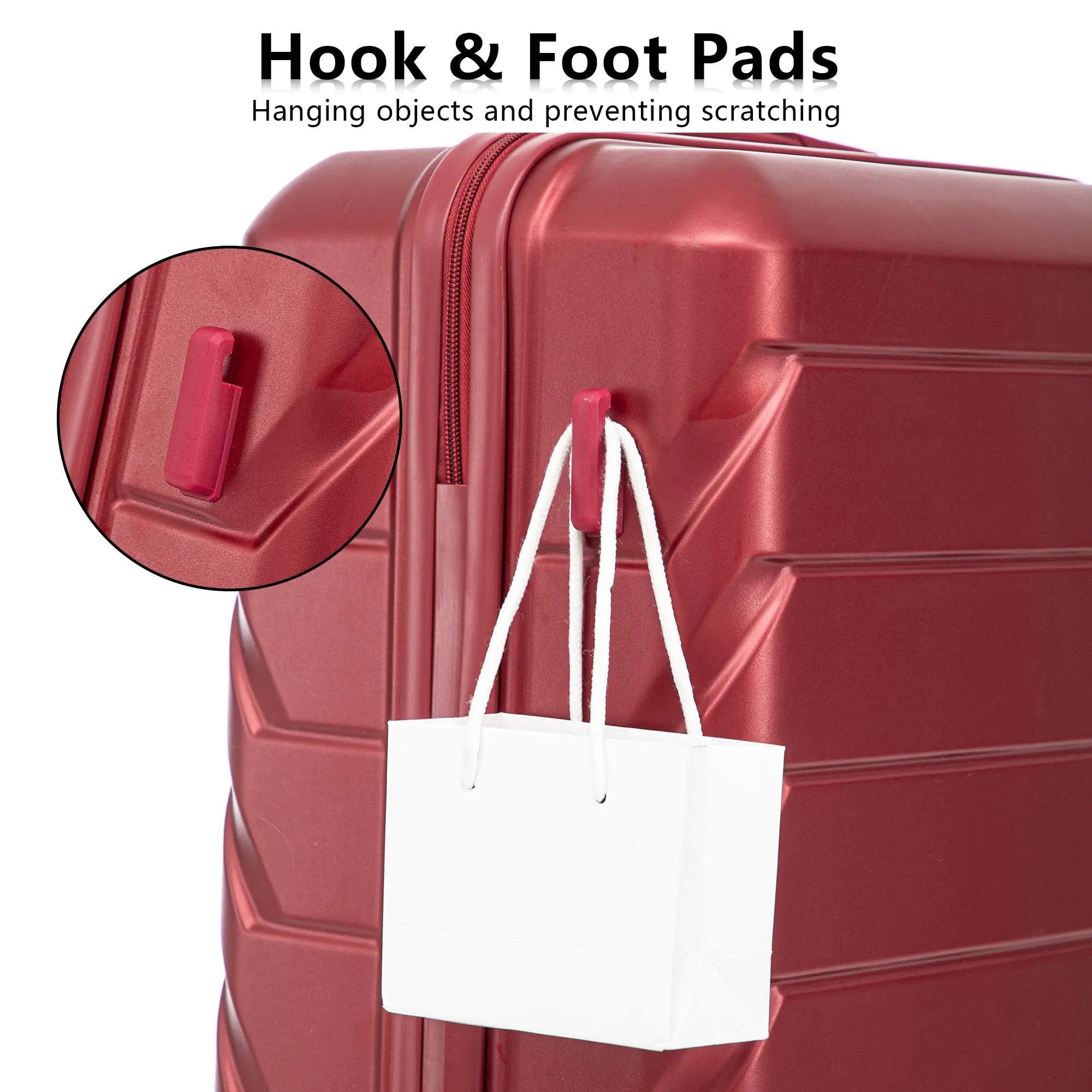 3 Pieces Set 20" / 24" / 28" Spinner Wheel Luggage With Combination Lock by HouseOfZazla