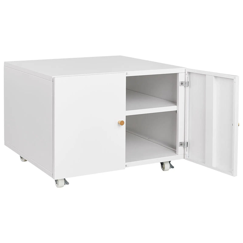 Office Furniture Copier Cabinet 2 Door Steel Copier Stand Mobile Pedestal File Printer Stand by HouseOfZazla