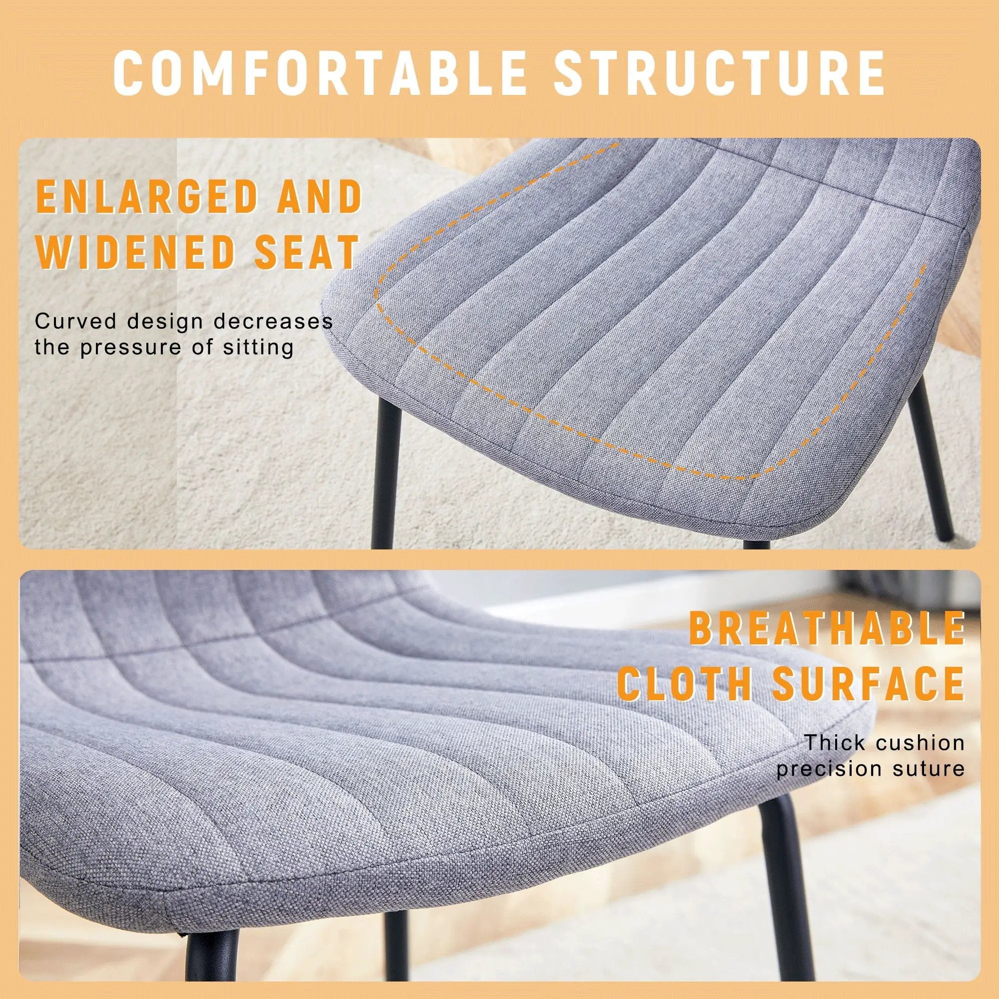 Luxury Minimalist Dining Chairs (Set of 4) by Unique Piece Furniture