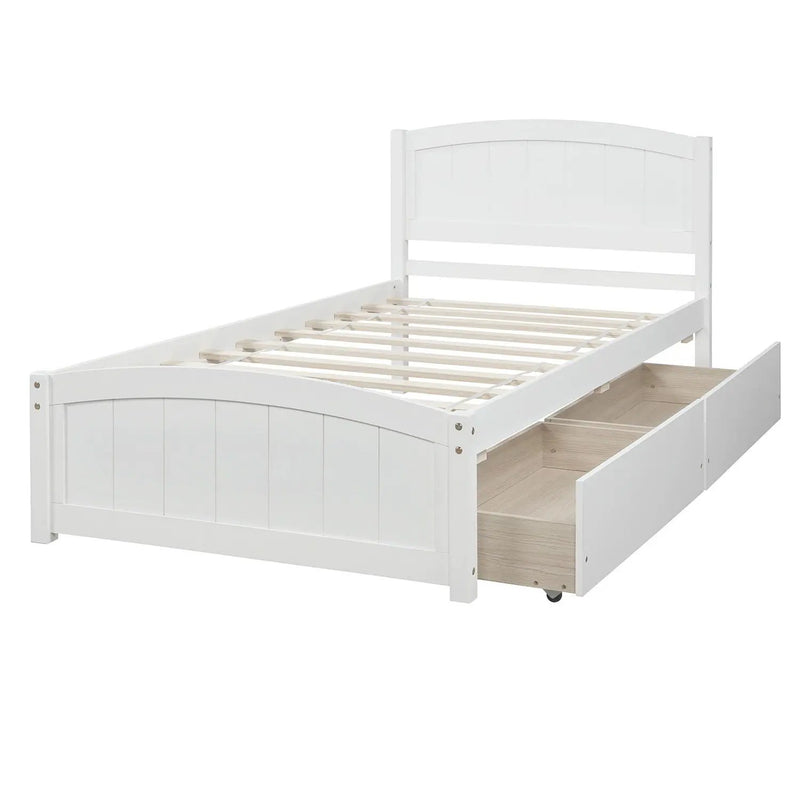 Platform Bed & Headboard, Footboard And Wood Slat Support by HouseOfZazla