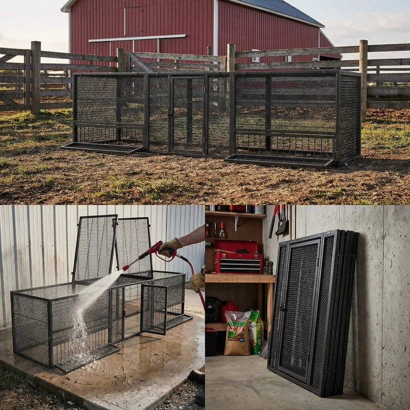 83-Inch Heavy-Duty Outdoor Metal Chicken Coop (SAK24679) by SAKSBY WHOLESALE