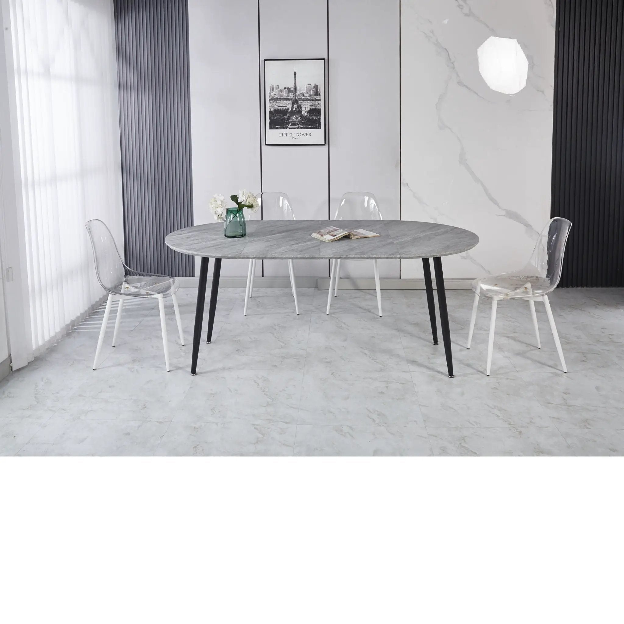 Extensible Table, Dining Table, Office Table, Coffee Table Metal Leg by Unique Piece Furniture