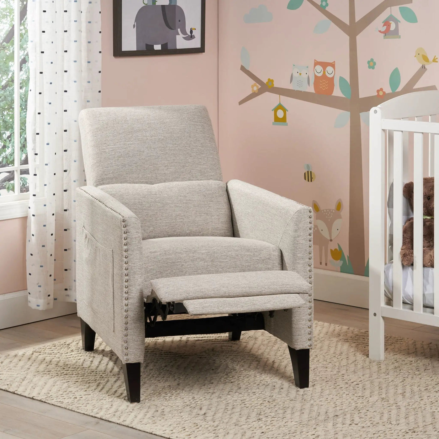 Kiersten - Contemporary Fabric Pushback Recliner by Unique Piece Furniture