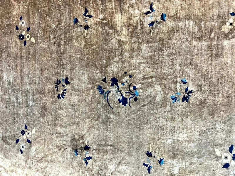 Antique Chinese Wool Rug 10x13, Large 1920s Peking Carpet, Handmade by Jewel Rugs