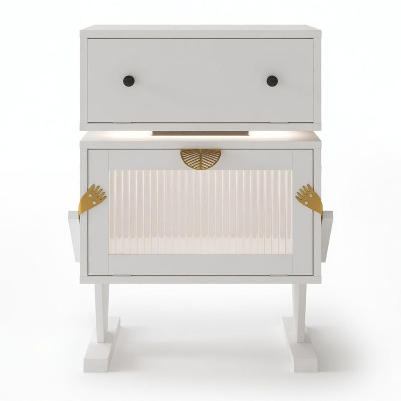 Robot LED Nightstand With 360° Rotating Drawer by HouseOfZazla