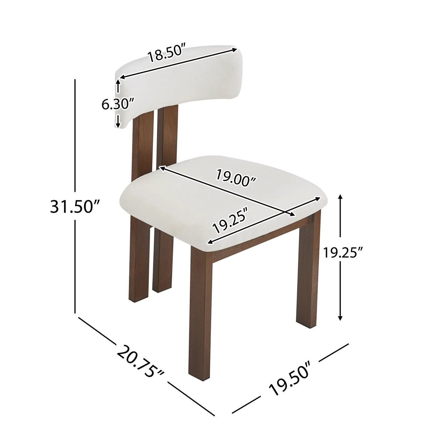 Modern Upholstered Armless Dining Chairs With Metal Legs by HouseOfZazla