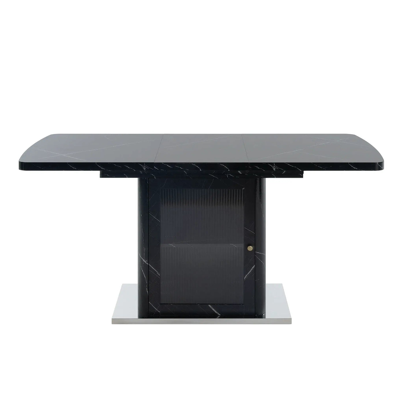 Modern Rectangle Dining Table With Stretchable Top, Storage Cabinet by Unique Piece Furniture