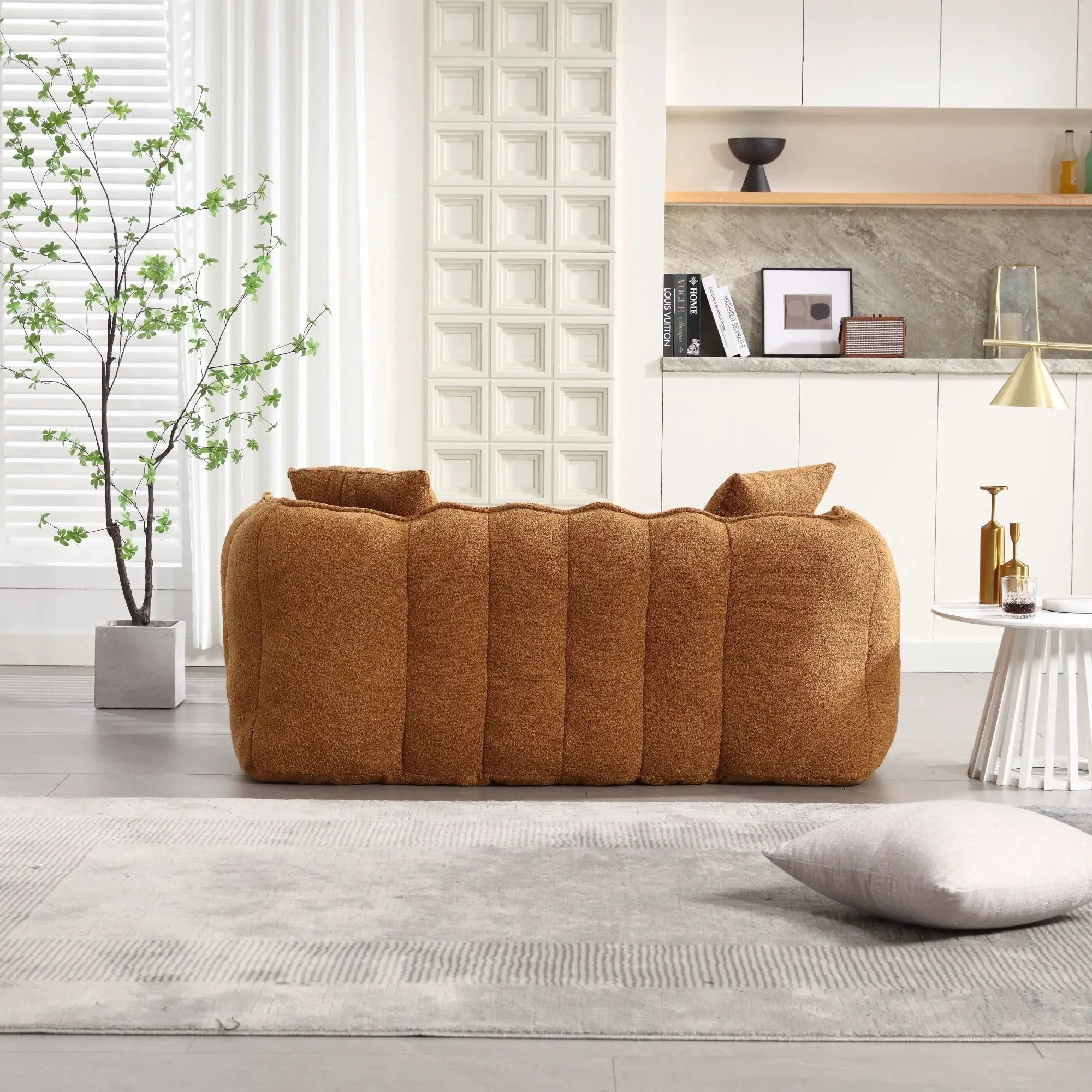 Cozy Beanbag Chair with High Resilience Foam Core by BLAKHOM