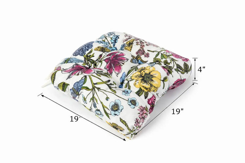 Outdoor Chair Cushions Set of 2, Botanical Floral, photo 5 of 10