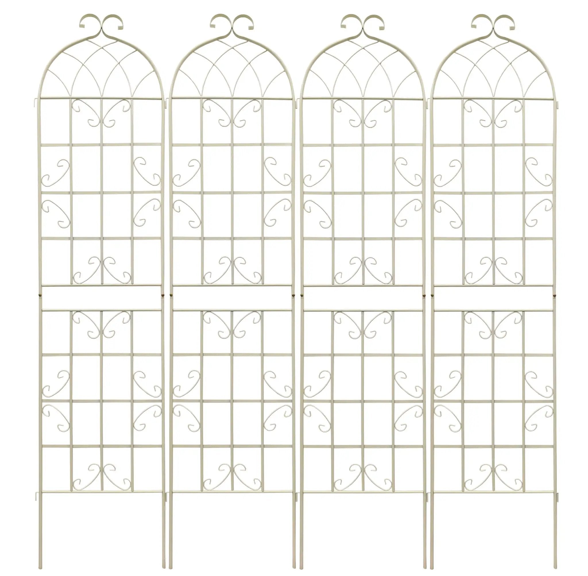 Metal Garden Rustproof Trellis For Climbing Plants Outdoor Flower Support by HouseOfZazla