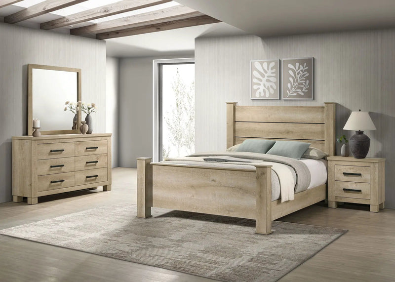 Oakglen 4-piece Eastern King Bedroom Set Weathered Oak by Unique Piece Furniture