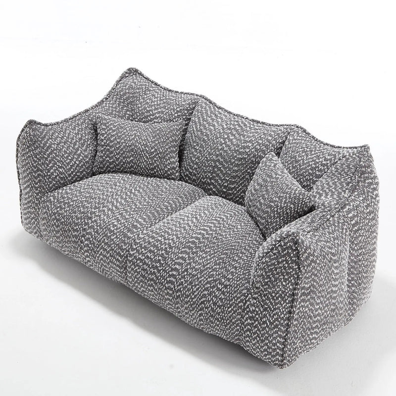 Comfortable Dual Beanbag Chair With High Resilience Foam Core For 2 People by Unique Piece Furniture