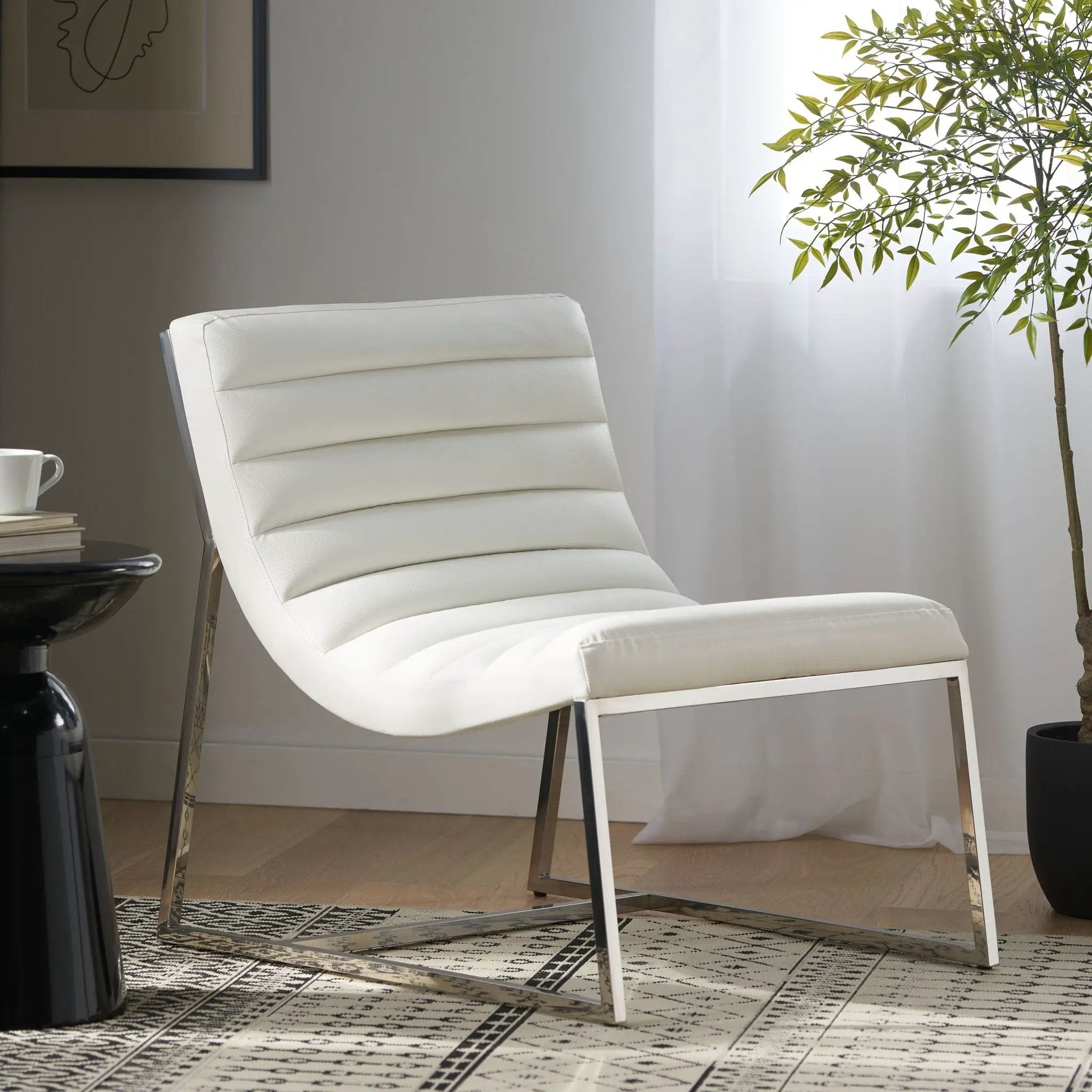 Wilmouth Roll Occasional Chair - White by HouseOfZazla