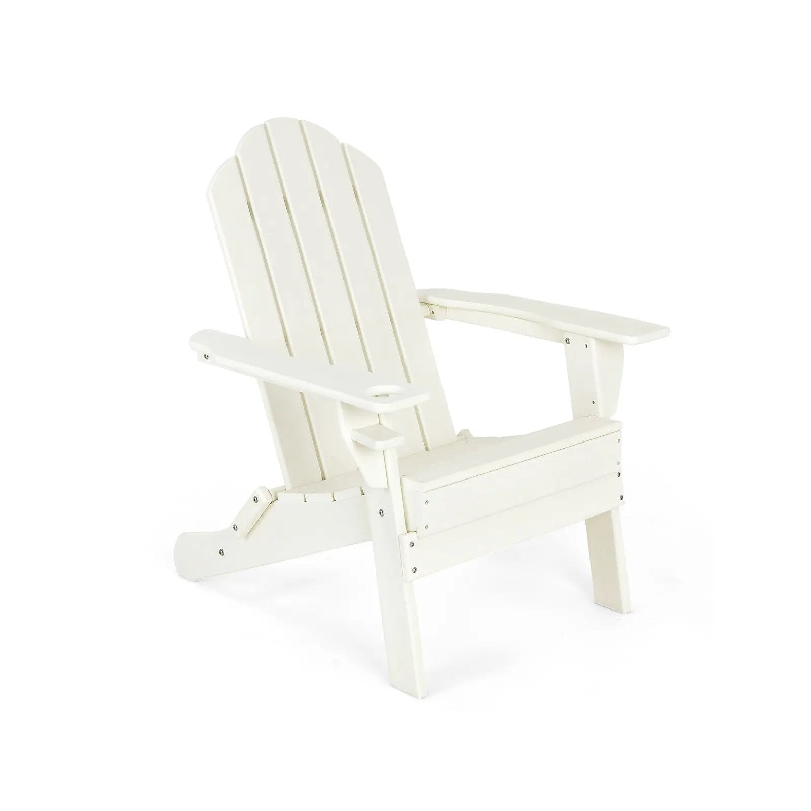 Foldable Weather Resistant Patio Chair with Built-in Cup Holder by DirectDeals