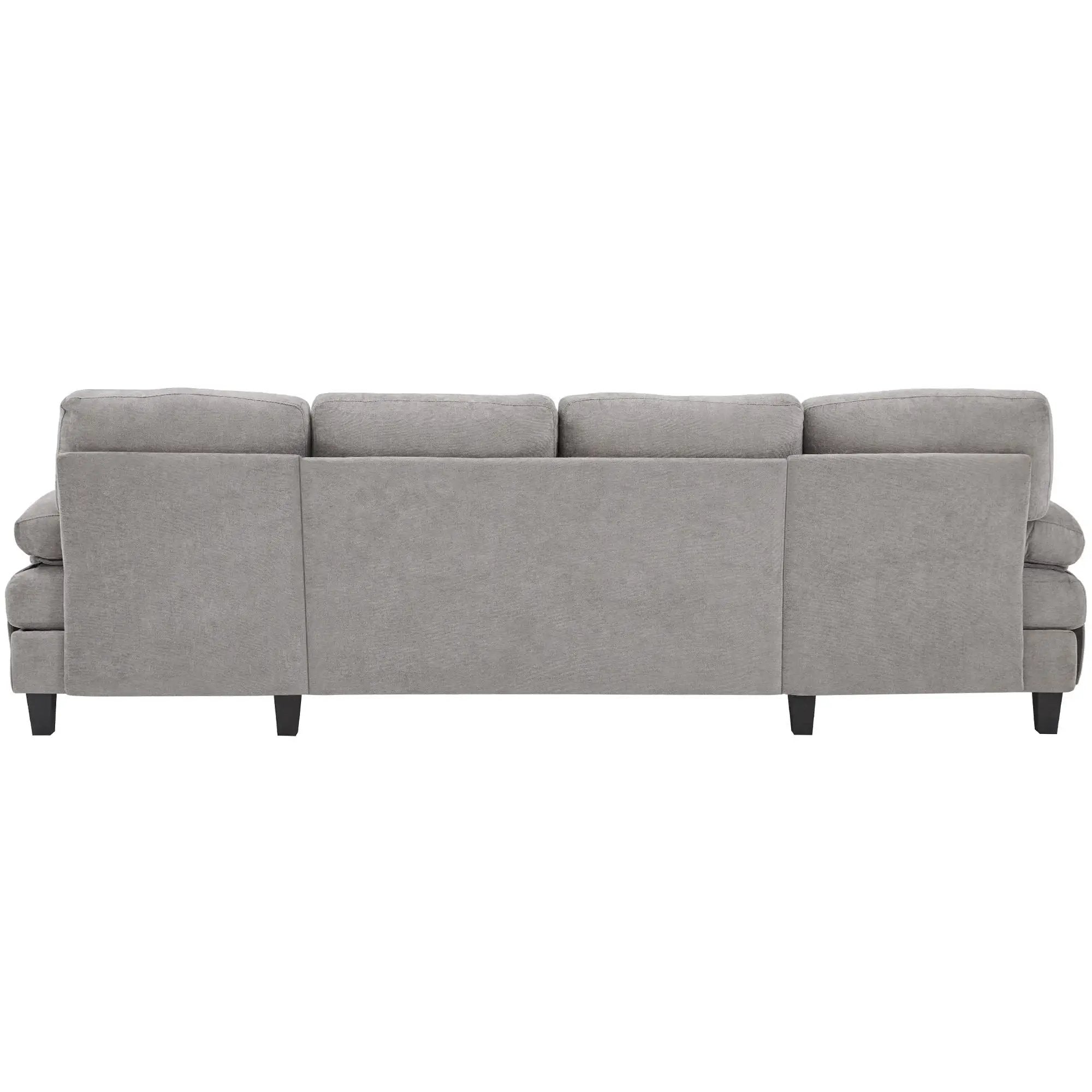 U-Shaped Sectional Sofa 103.5" Fabric Couch With Dual Chaise Lounges, Storage Pockets, Armrest Pillows by HouseOfZazla