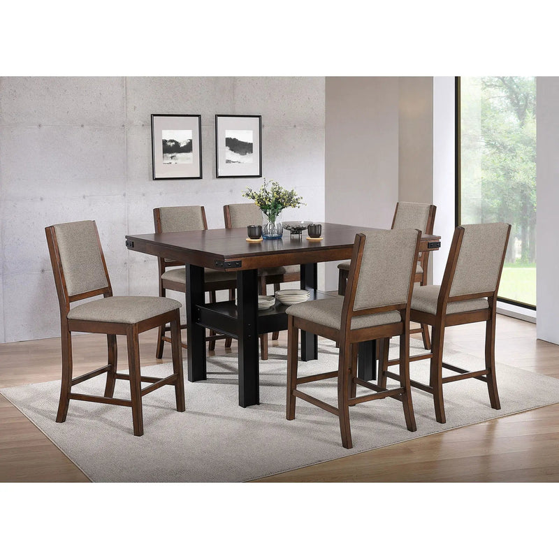 Allen - Upholstered Counter Chair (Set of 2) - Oak by HouseOfZazla
