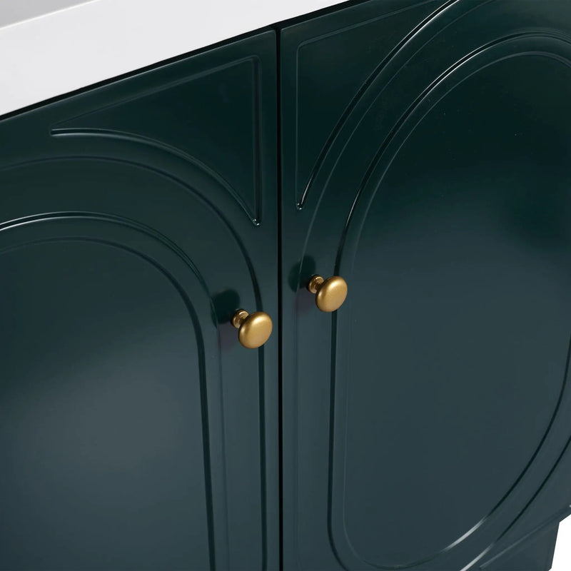 Modern Freestanding Bathroom Vanity With Soft Close Cabinet Doors by HouseOfZazla