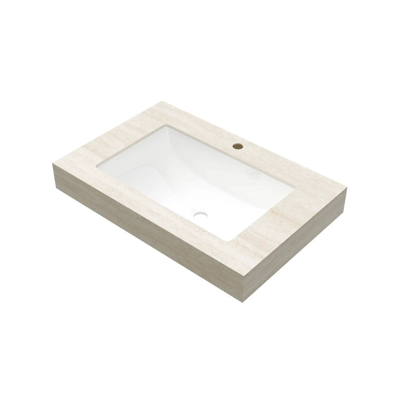 30" MURI Roma Travertine-Pattern Sintered Stone Countertop by HouseOfZazla