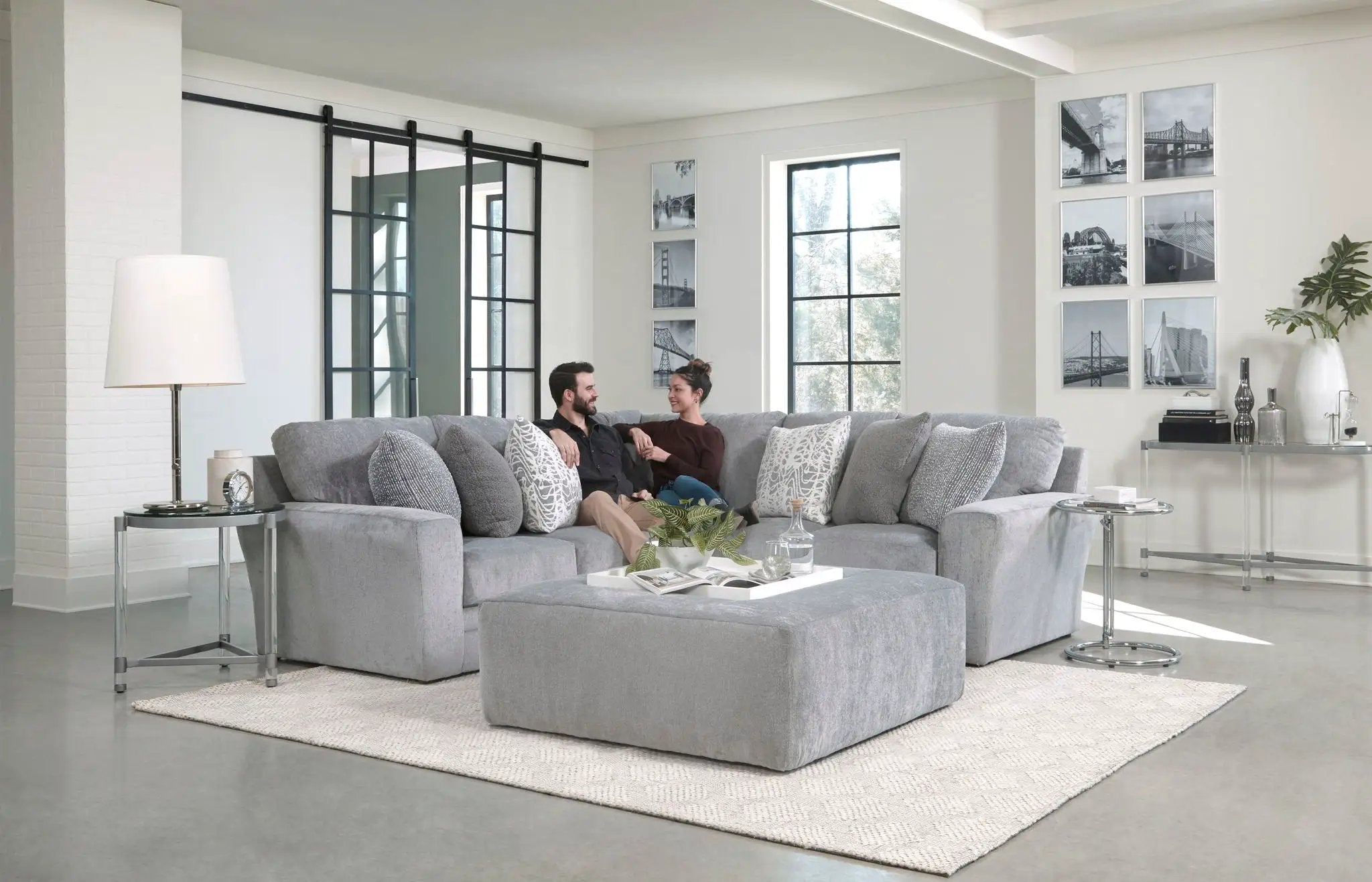 Glacier - Sectional With Included Accent Pillows by Unique Piece Furniture