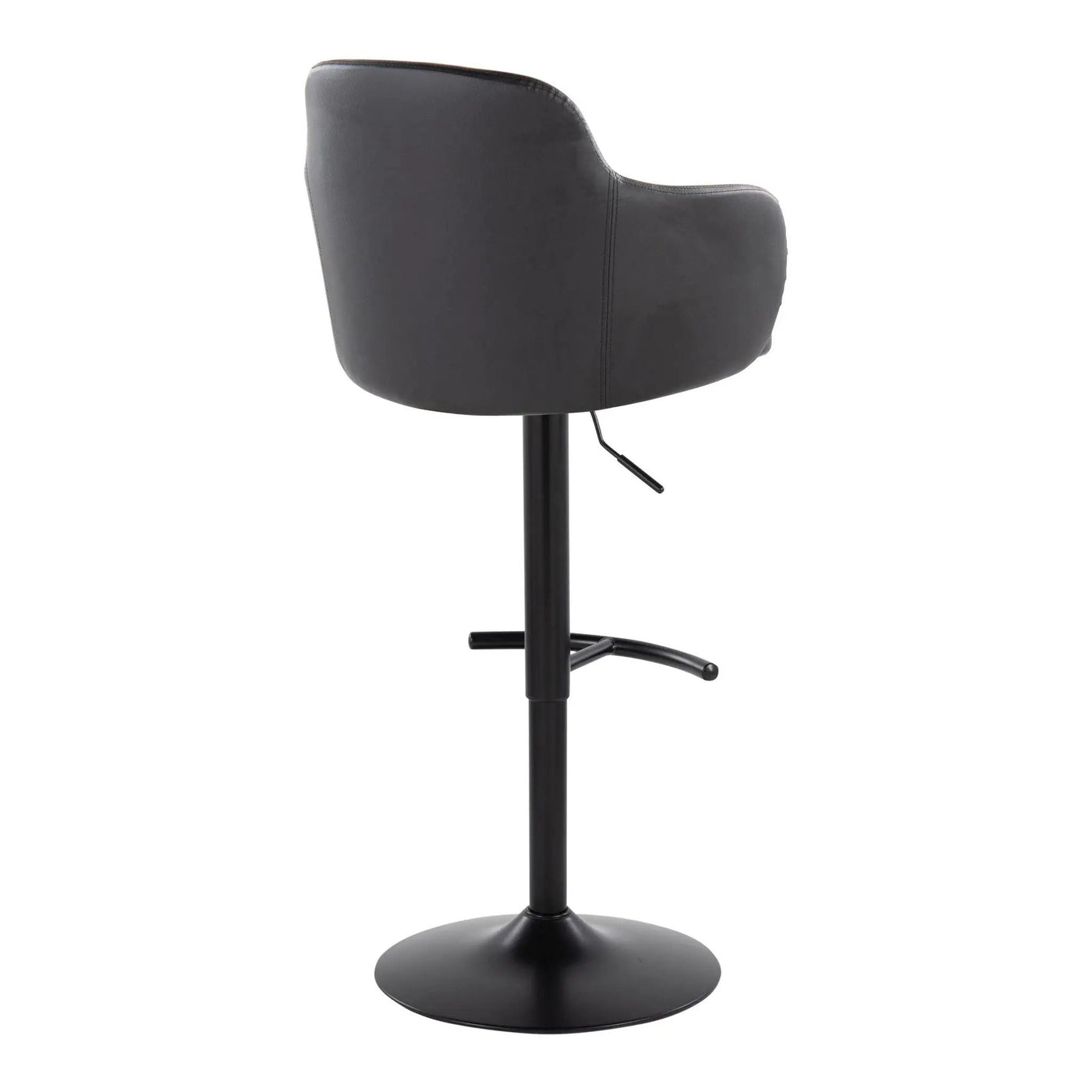Boyne - Contemporary Adjustable Barstool With Swivel With Rounded T Footrest (Set of 2) by HouseOfZazla