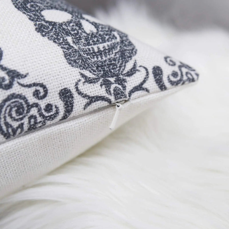 Gothic Damask Skull Throw Pillow by HouseOfZazla